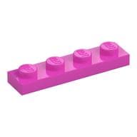 Plate 1 x 4 em Rosa escuro