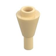 Cone 1 x 1 Inverted with Bar at Bottom (Ice Cream Cone) em Bege