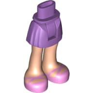 Minidoll Hips and Short Skirt with Light Nougat Legs with Bright Pink Strap Shoes Print