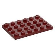 Plate 4 x 6 em Vermelho escuro