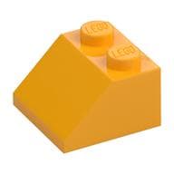 Brick Sloped 45° 2 x 2 em Laranja vivo claro