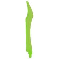Large Figure Weapon Blade, Curved Tip with Axle em Verde vivo translúcido