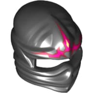 Wrap with Forehead Ridge and Dark Pink and Magenta Energy Print