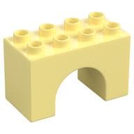 Duplo Brick 2 x 4 x 2 Arch em Amarelo vivo claro