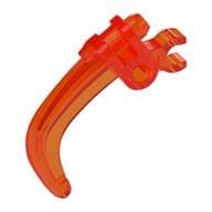 Large Figure Weapon Claw, with Clip em Laranja neon translúcido