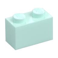 Brick 1 x 2 em Água-marinha claro