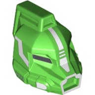 Minifig Head Special, Robot, Galaxy Squad with Crest and White Print