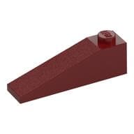 Brick Sloped 18° 4 x 1 em Vermelho escuro