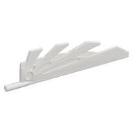 Creature Body Part, Wing 9L with Stylized Feathers em Branco