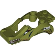 Fairing, Fly Wheel, Crocodile Shape with Reddish Brown and White Crocodile Print
