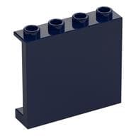 Panel 1 x 4 x 3 [Side Supports / Hollow Studs] em Azul escuro