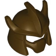Helmet Trident Shaped with Face Mask em Marrom escuro