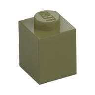 Brick 1 x 1 em Verde oliva