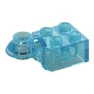 Technic Brick Special 2 x 2 with Pin Hole, Rotation Joint Ball Half [Horizontal Top] em Azul claro translúcido