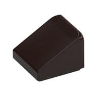 Brick Sloped 30° 1 x 1 x 2/3 (Cheese Slope) em Marrom escuro