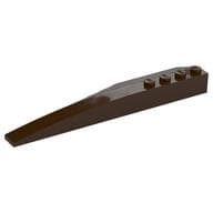 Brick Wedged, Curved 12 x 3 Right em Marrom escuro