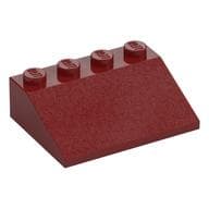 Brick Sloped 33° 3 x 4 em Vermelho escuro