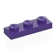 Plate 1 x 3 em Roxo escuro