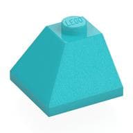 Brick Sloped 45° 2 x 2 Double Convex em Celeste médio