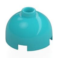 Brick Round 2 x 2 Dome Top, Hollow Stud em Celeste médio