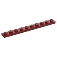 Plate 1 x 10 em Vermelho escuro