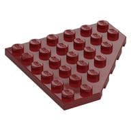 Wedge Plate 6 x 6 Cut Corner em Vermelho escuro