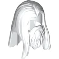 Hair with Beard, Long Straight with Centre Part