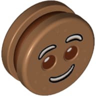 Minifig Head Special, Gingerbread Man em Nougat médio