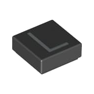 Tile 1 x 1 with letter Capital L Print