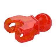 Large Figure Skeletal, Limb with Ball Joint and Ball Socket, Short em Laranja neon translúcido