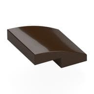 Brick Curved 2 x 2 x 2/3 em Marrom escuro
