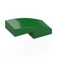 Brick Curved 2 x 1 No Studs [1/2 Bow] em Verde