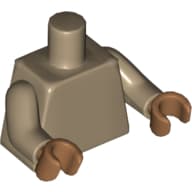 Torso, Dark Tan Arms, Medium Nougat Hands [Plain]