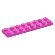 Plate 2 x 8 em Rosa escuro