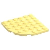 Plate Round Corner 6 x 6 em Amarelo vivo claro
