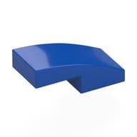 Brick Curved 2 x 1 No Studs [1/2 Bow] em Azul