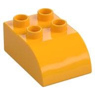 Duplo Brick 2 x 3 with Curved Top em Laranja vivo claro