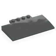 Brick Curved 5 x 8 x 2/3, 4 Studs on Top em Cinza azulado escuro