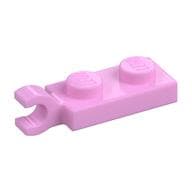 Plate Special 1 x 2 with Clip Horizontal on End em Rosa vivo