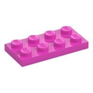 Plate 2 x 4 em Rosa escuro