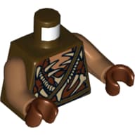 Torso Armor, Gundabad Orc Print, Medium Nougat Arms, Reddish Brown Hands
