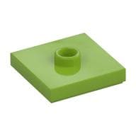 Plate Special 2 x 2 with Groove and Center Stud (Jumper) em Verde-limão