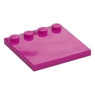 Plate Special 4 x 4, Studs on One Edge Plain] em Magenta