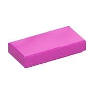 Tile 1 x 2 with Groove em Rosa escuro