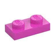 Plate 1 x 2 em Rosa escuro