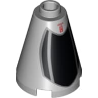 Cone 2 x 2 x 2, Open Stud with B-wing Cockpit Print