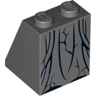 Brick Sloped 65° 2 x 2 x 2 with Robe with Cracks Print (Statue at Dol Guldur)