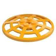 Dish 6 x 6 Inverted, Radar / Webbed [Anti-studs at 90°] em Laranja vivo claro