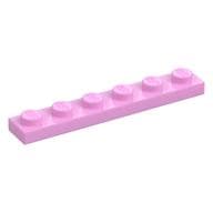 Plate 1 x 6 em Rosa vivo