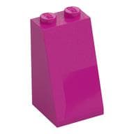 Brick Sloped 75° 2 x 2 x 3 [Solid Studs] em Magenta